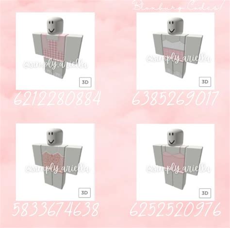 Pink Aesthetic Fits 🌸 Bloxburg Codes Bloxburg Decal Codes Roblox Codes Bloxburg Decals Codes