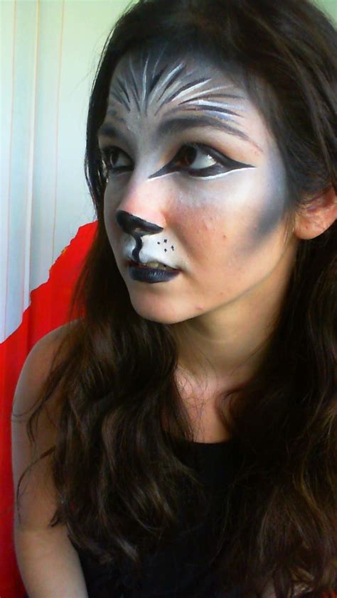 Woman Wolf Makeup Wolf Painted Face Wolf Makeup Wolf Face Paint