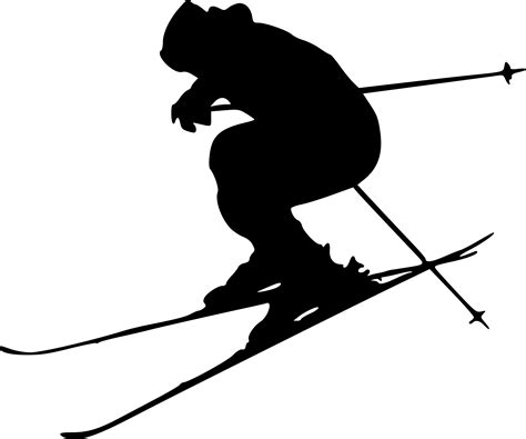12 Skiing Silhouette Png Transparent