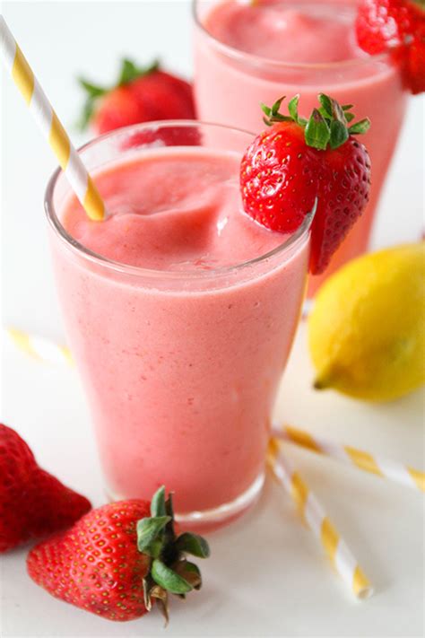 Strawberry Lemonade Smoothie Recipe One Little Project
