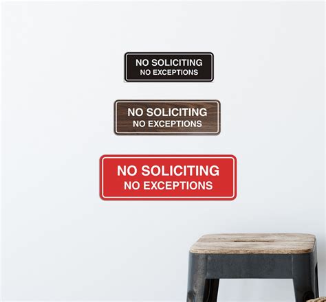 Standard No Soliciting No Exceptions Sign Etsy