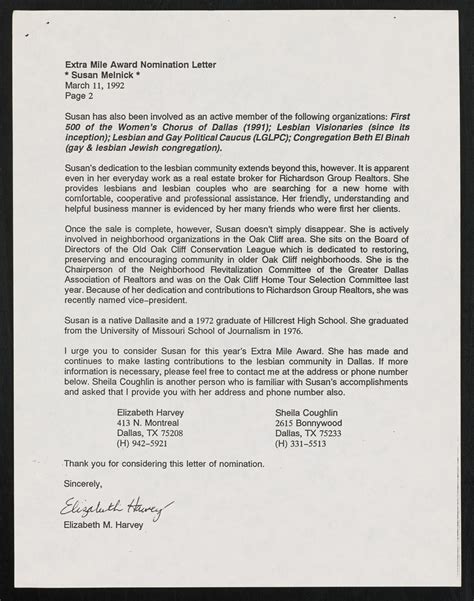Extra Mile Award Letter Of Recommendation Page 3 Of 4 Unt Digital