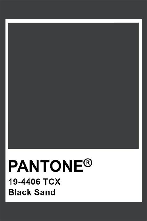 Pantone 19 4406 Tcx Black Sand Pantone Colour Palettes Pantone Color