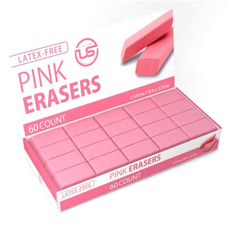 Buy Pink Erasers Erasers For Kids Rubber Eraser 60 Count Erasers