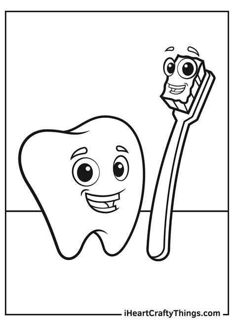Tooth Coloring Pages Updated 2021