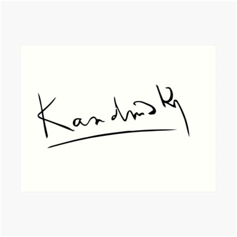 Kandinsky Signature Art Print For Sale By Oscarcolonduran Redbubble