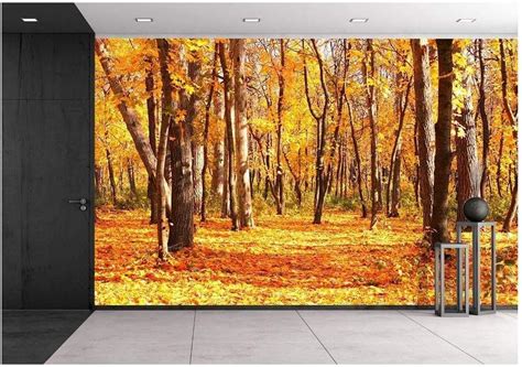 Wall26 Beautiful Landscape Road In Autumn Forest Removable Wall