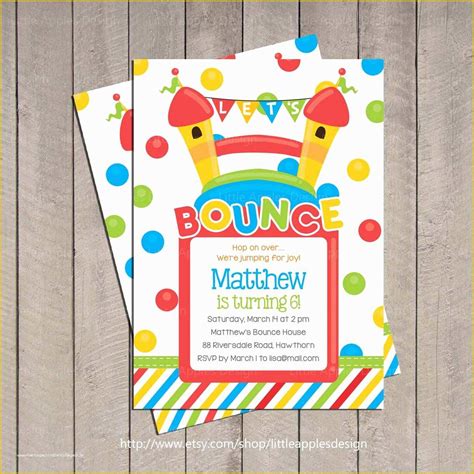 Free Bounce House Birthday Invitation Templates