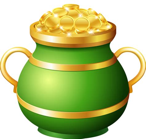 St Patrick Day Pot Of Gold Icon 21180200 Png