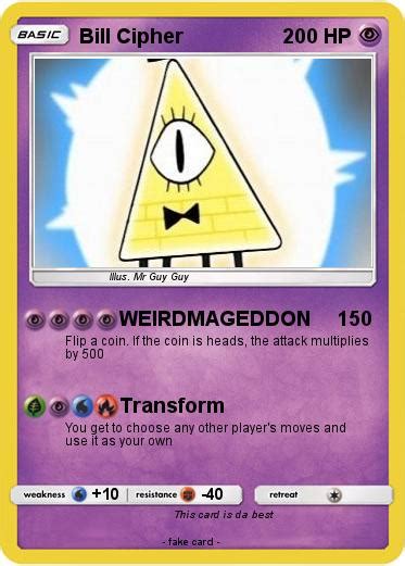 Pokémon Bill Cipher 462 462 Weirdmageddon My Pokemon Card