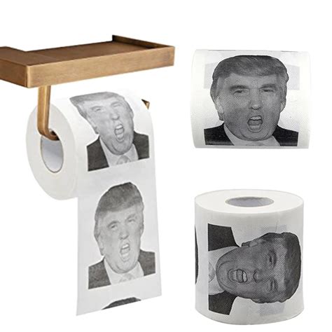 Hot Funny Small Toilet Paper Roll Donald Trumphillary Clinton Prank