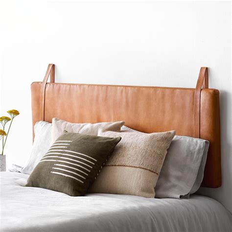 Modern Hanging Leather Headboard Handcrafted In Portugal The