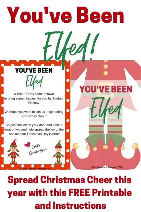 you ve been elfed free printable