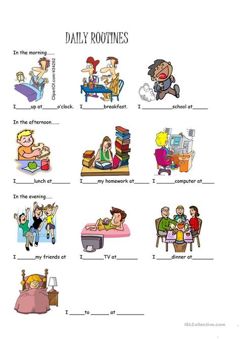 Daily Routines Worksheet Free Esl Printable Worksheets Made By