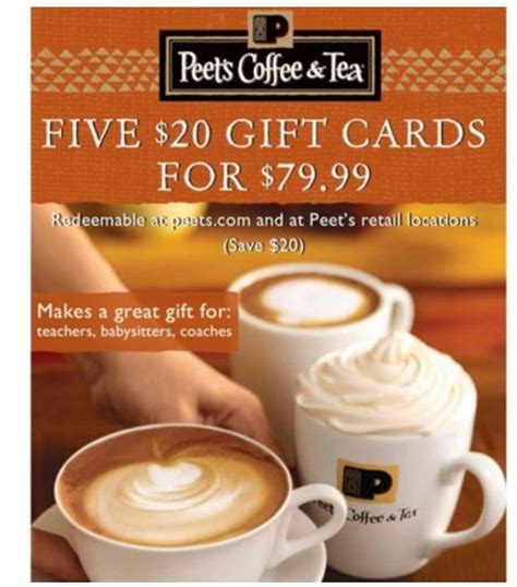 Peets Coffee Discount T Card