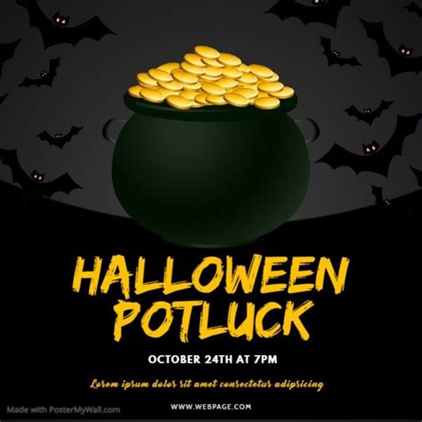 Halloween Potluck Instagram Post Template Postermywall Halloween