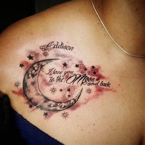 Love You To The Moon And Back Tattoo For My Niece Addison To The