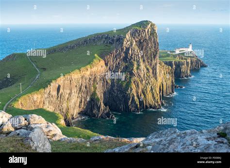 Neist Point Lighthouse Isle Of Skye Scotland Uk Stock Photo Alamy