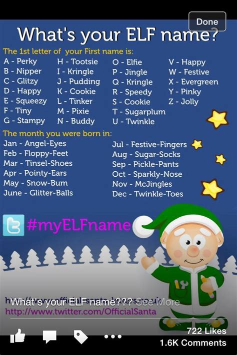 Whats Your Elf Name Whats Your Elf Name Elf Names Christmas Fun