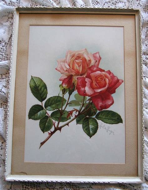 Pink Bridesmaid Roses Print Paul De Longpre Rose Rosebud