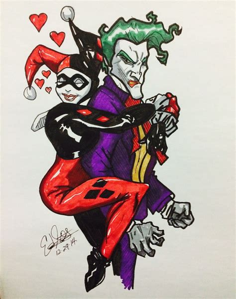 Joker And Harley Quinn Drawing At Explore