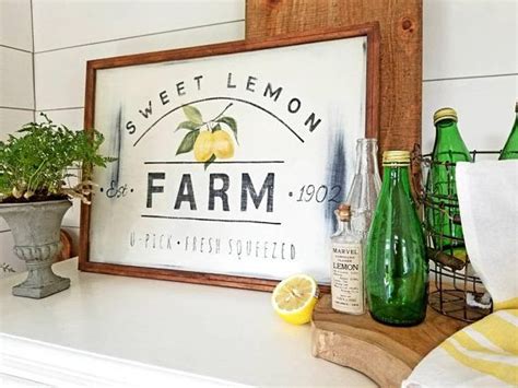 Farmhouse Lemon Decor Lemon Decor Lemon Kitchen Decor Summer Home Decor