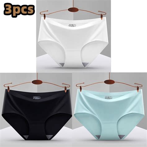 3pcs Everyday Hot Sale Seamless Briefs Underwear Women Panties Traceless Raw Cut Sexy Lingerie