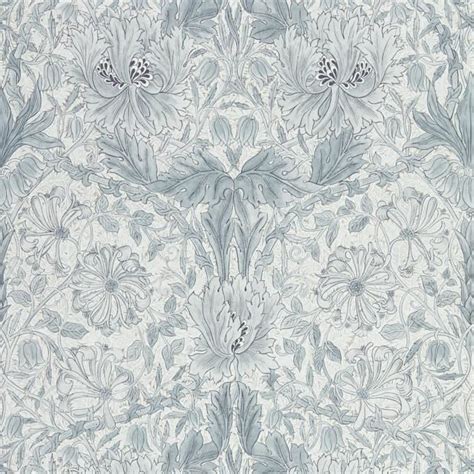 Pure Honeysuckle And Tulip Cloud Grey Tapet Från William Morris® Wm193