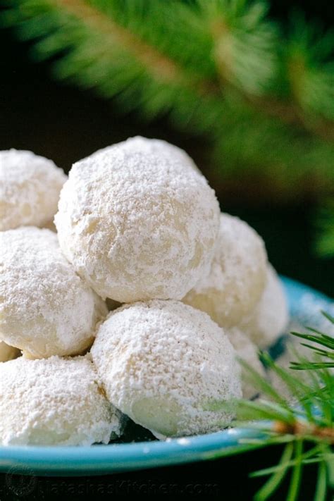 Almond Snowball Cookies Recipe Video Natashaskitchen Com