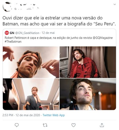 Such as png, jpg, animated gifs, pic art, logo, black and white, transparent, etc. Robert Pattinson é comparado ao Seu Peru após ensaio para ...