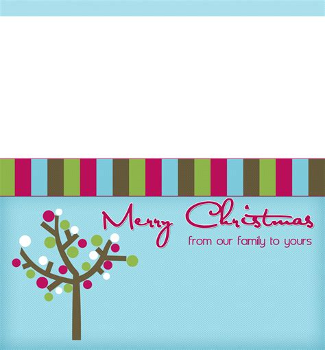 A Merry Christmas Card With A Tree And Snowflakes On The Bottom Right