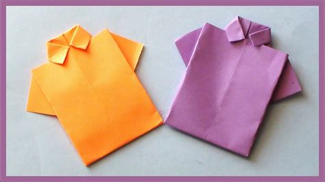 Diy Paper Shirt Origami How To Make Shirt With Paper Youtube