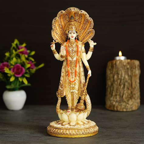 Buy God Vishnu Ji Standing On Sheshnag Murti Lord Vishnu Bhagwan