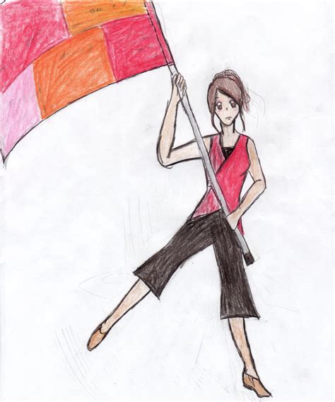 Colorguard Girl In Red By Michiyo Nakashima On Deviantart