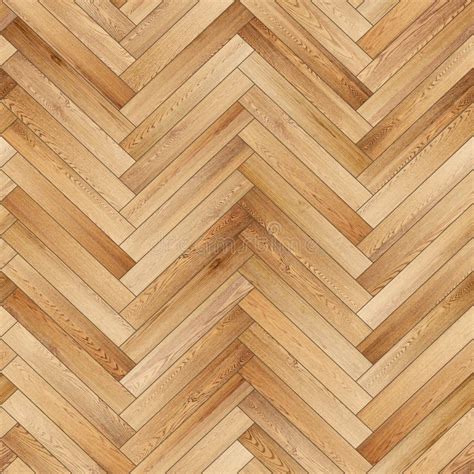 Seamless Wood Parquet Texture Herringbone Light Brown Stock Image