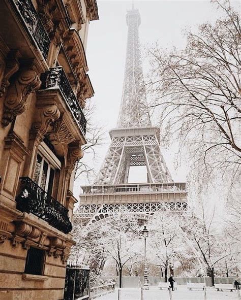 Winter Eiffel Tower Paris France Paysage France Photographie De