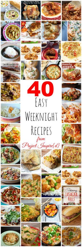 One to pin! A collection of 40 Easy Weeknight Meals ...