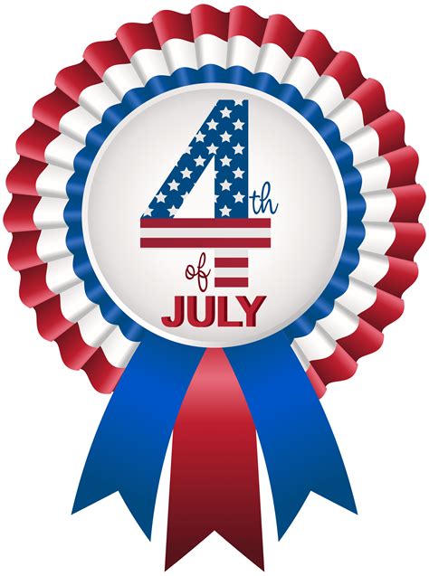 4th Of July Rosette Png Clip Art Image