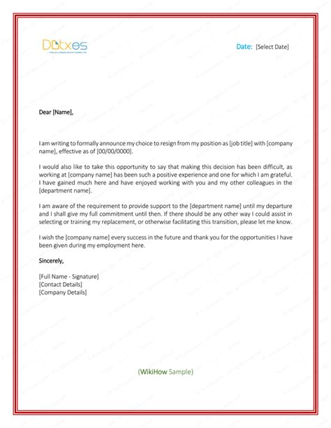 Check spelling or type a new query. 5+ Resignation Letter Templates to Write a Professional Letter - Dotxes