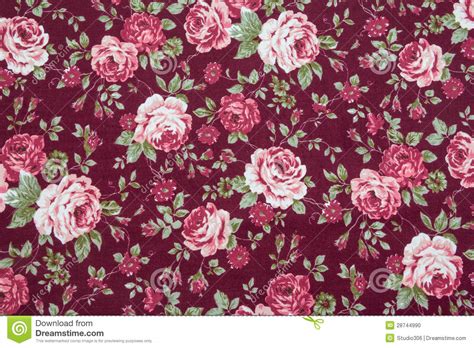 Fabric Retro Pattern With Floral Ornament Stock Photo