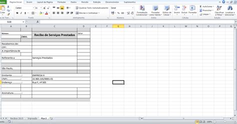 Como Fazer Um Modelo De Recibo No Excel