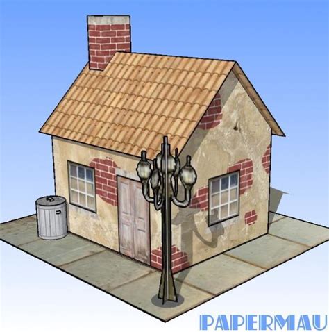 Papermau A Small Village House Paper Model By Papermau Download