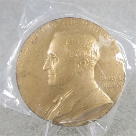 Harry S Truman 3 Bronze Inaugural Medal Us Mint Presidential