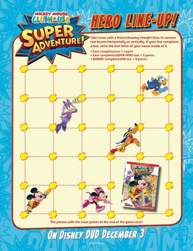 Disney Mickey Mouse Clubhouse Super Adventure Printable Hero Line Up
