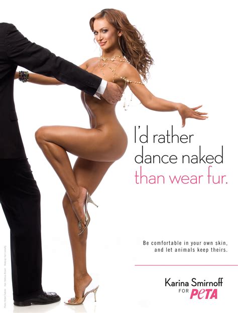 Naked Karina Smirnoff In Peta Advertisement
