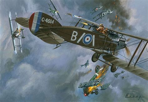 World War One Dogfight By Wilf Hardy Biplane Art Aircraft Art Aircraft
