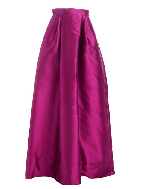 Long Skirts Alberta Ferretti Limited Edition Taffeta Skirt In Fuchsia