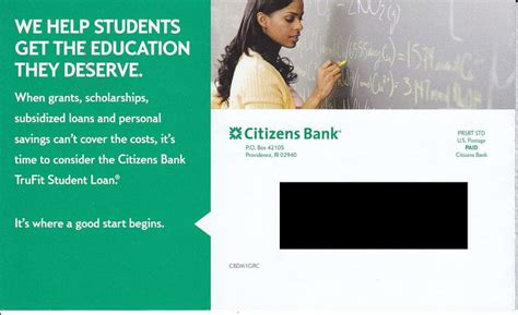 Citizens Bank Brochure Back Panel Brochure Scholarships Student