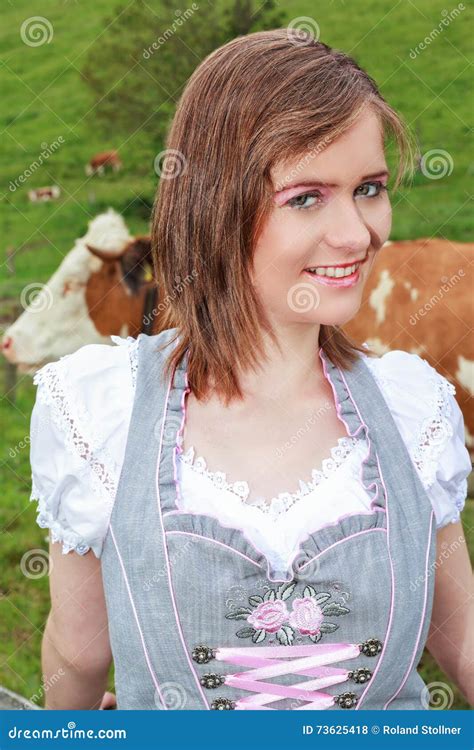 Young Bavarian Woman From Land Stock Photo Image Of Model Female