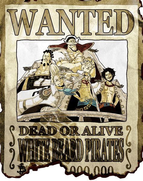 Whitebeard Pirates Bounty One Piece Fan Art 36890253 Fanpop